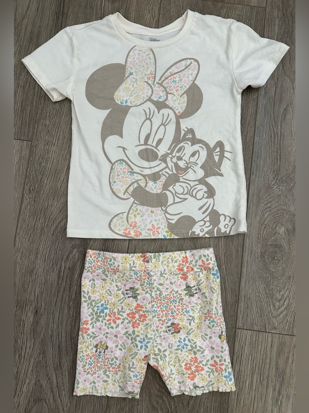 Disney Girls Minnie Mouse Floral Shorts Set